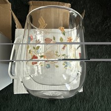 SINGAPORE AIRLINES clear Glass Mugs with  Floral Print picture
