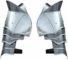 Steel Warrior Pauldron Medieval Shoulder Armor Set | Crusader Pauldrons Warrior picture