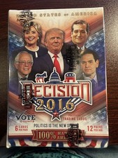 2016 Decision Political Trading Cards Blaster Box Trump Clinton Cruz NEW SEALED picture