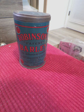 VINTAGE ROBINSON'S BARLEY FULL UNOPENED TIN CIRCA 1930'S picture