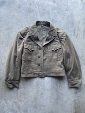 True Vintage 1940s Military Army Infantry Wool Jacket Size 34R WWII Era picture