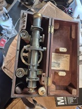 ​Antique Keuffel & Esser K&E Surveyor Transit Level Scope Mahogany Box VintageNY picture