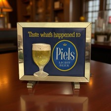 Vintage-3D 1961 Piels Light Beer-Countertop Lighted Sign-New 40 W LED Bulb-Nice picture