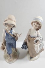 NADAL Spain Porcelain Figurines Boy Girl Pair Hand Made in Spain Vintage picture