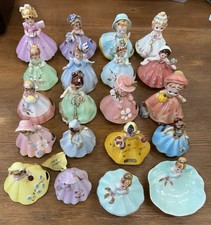 Lot 20 VTG 1950s MCM JOSEF Originals Porcelain Figurines Kitschy Girls Dresses picture