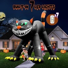 UniqSeason 14FT Giant Halloween Inflatable Black Cat, Blow up Cat picture