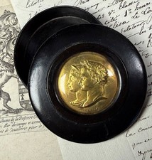 Antique French Portrait Snuff Box, c. 1810 Marriage of Napoleon & Marie Louise picture