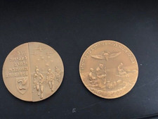 ISRAEL IDF BRONZE 2 MEDALS  PARATROOPERS WHO PARACHUTED SINAI  1956   cst picture