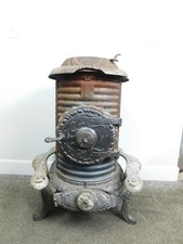 Antique 1900s F&L Kahn Umpire Estate Round Wood Parlor Heater 35