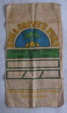 Burlap coffee bag sack ~ Hawaii ~ Kona Coffee Pure ~ 100 lbs picture