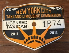 VINTAGE NEW YORK NYC TAXI TLC MEDALLION LICENSE PERMIT picture