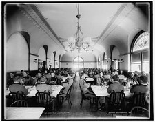 Photo:Orchard Lake Michigan 1900s Cadets at Mess M.M.A. Dining Hall picture