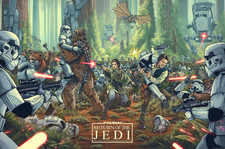 Star Wars Print Jack Gregory Echoes of Endor Return of the Jedi picture