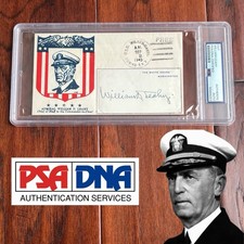 Admiral WILLIAM D. LEAHY * PSA * Autograph White House Card FDC Signed * WWII picture