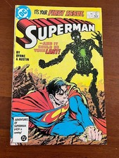 SUPERMAN # 1 VF+ DC COMICS 1987 JOHN BYRNE WAREHOUSE FIND UNREAD COPIES picture