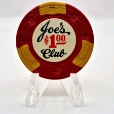 Joe's Card Club San Jose California 1968 $1 Casino Chip *Canceled  picture