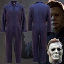 Michael Myers Halloween Scary Horror Movie Cosplay Costume + Mask - 2 Pcs Set picture