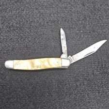 Vintage Camco USA 2 Blade Folding Pocket Knife Pearl Handle picture