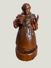 Antique German Wood Carved Monk Friar Tuck ABBOT CELLARER 11