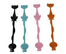 Shag Swizzle Sticks Tiki Bar Shag Store Palm Springs Cats Skulls Swizzle Puss picture