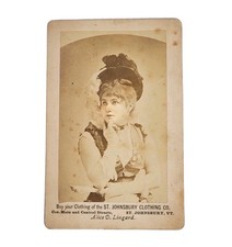 Antique 1890's St Johnsbury Clothing Co Vermont Advertising Cabinet Card VT picture
