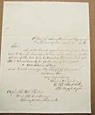 FORT MOULTIRE SOUTH CAROLINA PRE CIVIL WAR POST FLAG INVOICE 1856 picture