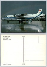Volga-Dnepr Antonov AN-12 Cargo Plane Postcard Düsseldorf 1992 Aviation picture
