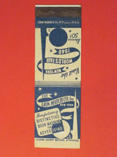 1940 New York World's Fair Matchbook Cover / Lion Match Co. (Dark Blue) Swift picture