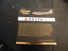 Collectors' FIND RARE Gemini 200 DC-3 DELTA, Hard to Find, BRAND NEW picture