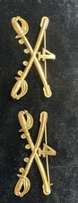 NICE PAIR SPANAM 4TH CAVALRY REGIMENTAL OFFICER Collar Insignia. Hard To Find picture