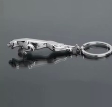 Jaguar Car Keychain Metal Leaping Cat Key Ring XF XE F-PACE E-PACE F-TYPE XJ picture