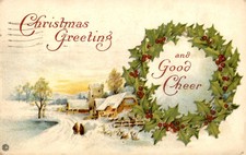 Christmas Greeting from Ida & John to Mr & Mrs C. Kuhfahl, 1919 Postcard picture