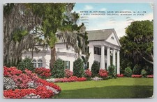 Orton Plantation NC Postcard 1941 Colonial Mansion Spanish Moss Gardens picture