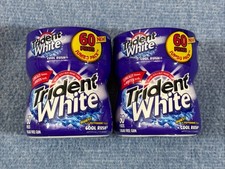 Vtg 2X TRIDENT WHITE COOL RUSH Gum Pack SEALED BURST OF PEPPERMINT 2 Pack NOS picture