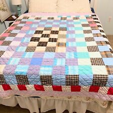 Vintage Handmade Pennsylvania Hand Stitched Patchwork Quilt 77x68” picture