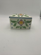 Rare Wedgwood Powell Creamware Hand Painted Trinket Box Arts & Crafts c1930 picture