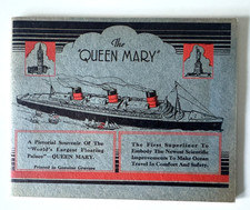 ca 1936 Cunard White Star Line RMS Queen Mary Illustrated Souvenir Booklet ship picture