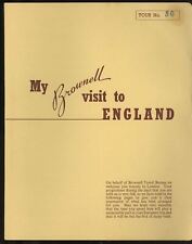 VINTAGE BROWNELL TRAVEL BUREAU VISIT TO ENGLAND TOUR 50 GUIDE 16-41 picture