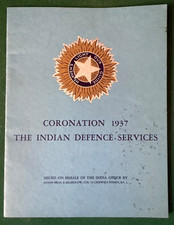Antique 1937 Coronation Indian Defence Services Signed by India Burma Contingent picture