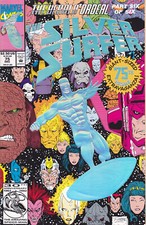 Silver Surfer #75 (Marvel 1987 2nd series) silver foil cover highlights VF picture