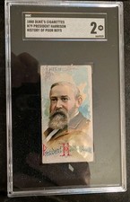 1889 Duke's History Of Poor Boys N79 President Harrison SGC 2 POP 2 Key Benjamin picture