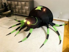 Gemmy Airblown Inflatable Animated Head Turning Spider Halloween 7ft Long picture