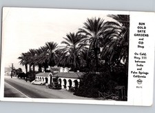 c1949 Sun Gold Date Gardens Gift Shop Indio Palm Springs California CA RPPC picture