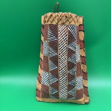 Australian Judy Munkara Tunga Tiwi Traditional Bark Basket With Gallery Tag picture
