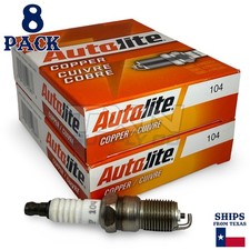8 Pack Autolite 104 Copper Core Spark Plugs picture