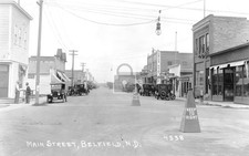 Main Street View Post Office Drug Store Belfield North Dakota ND - Reprint picture