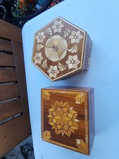 2 Wood Trinket Boxes picture