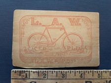 RARE 1890s Sliced Plug Tobacco Map Bicycle League of American Wheelmen Good Road picture