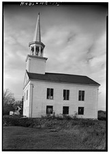 Photo:Thomaston Maine North Parish Meetinghouse 1960 Church Steeple HABS picture