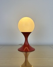 Vintage Table Lamp 1970s Pop Art Space Age Mid Century Sculptural Metal Red picture